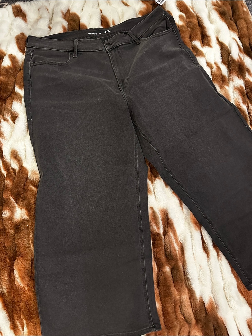 Old Navy Women's High-Rise WOW Wide-Leg Jeans in Charcoal